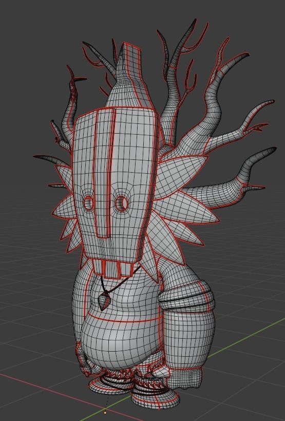 Shaman native american mask 3D model_6