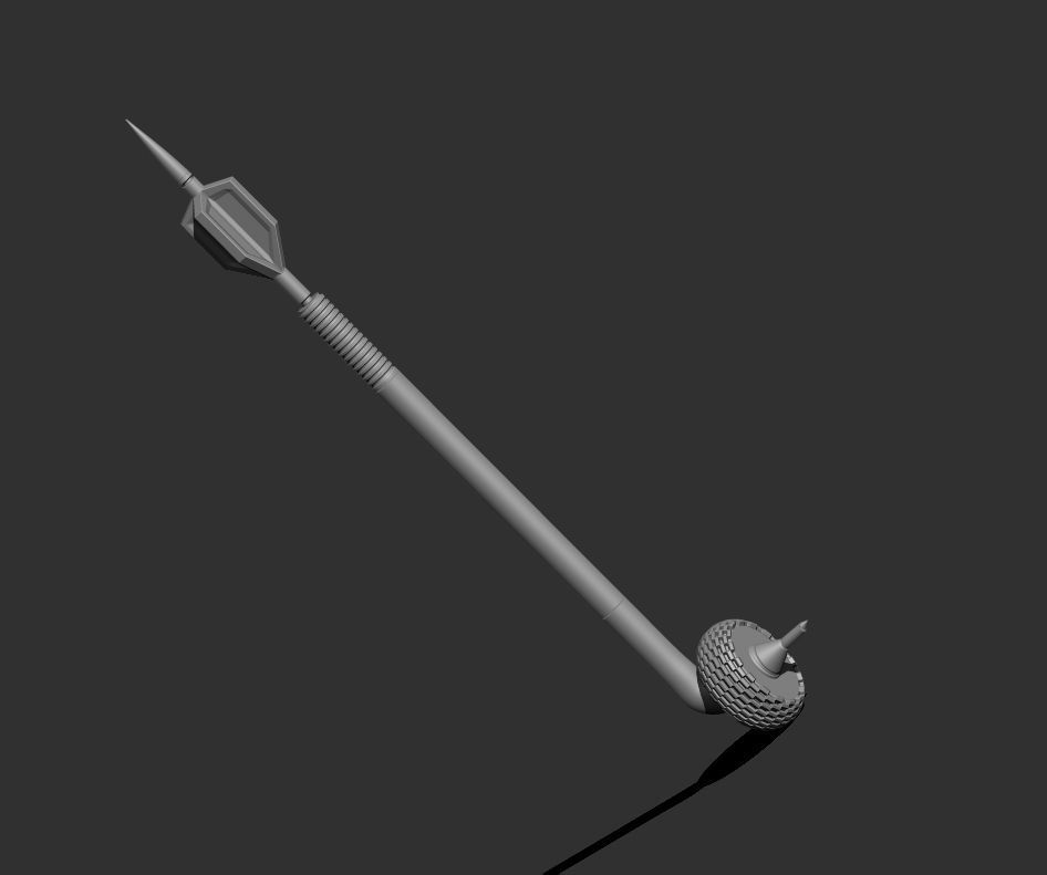 Mandalorian Boba Fett Stick  1to12 Split 3 Parts 3D print model_1