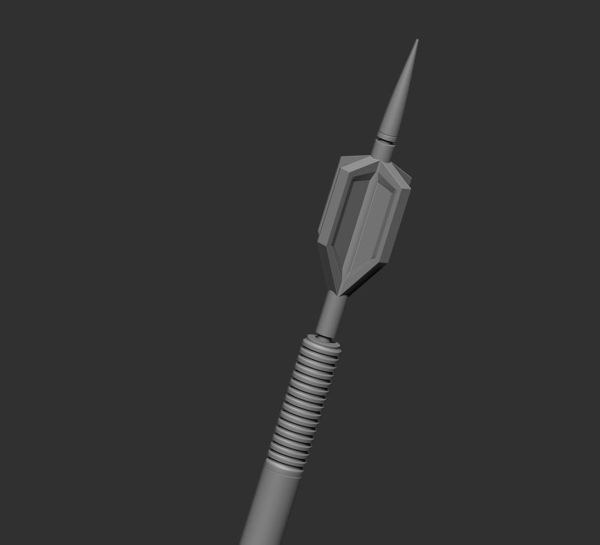 Mandalorian Boba Fett Stick  1to12 Split 3 Parts 3D print model_4