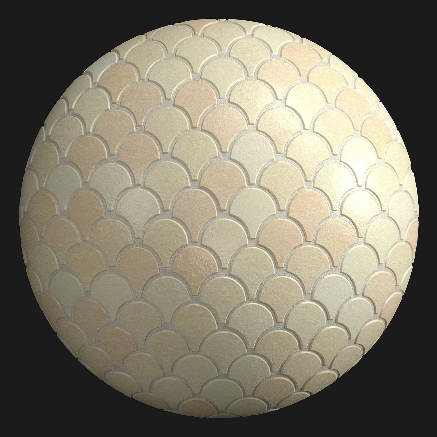 Materials 6- Fish scale tiles PBR Texture_5