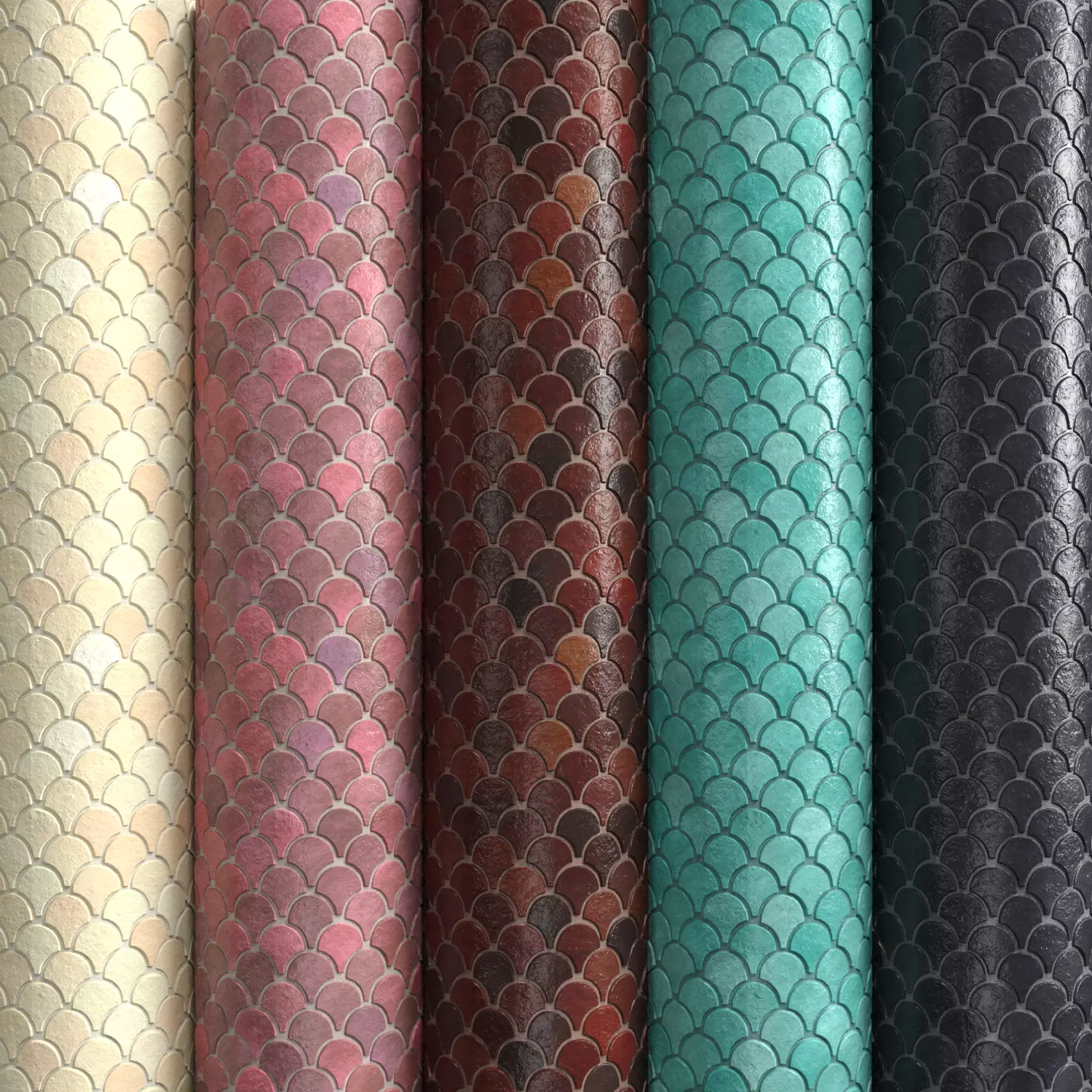 Materials 6- Fish scale tiles PBR Texture_0