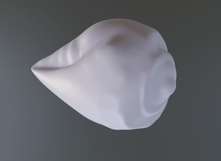 Hindu God Conch Shell 3D model_1