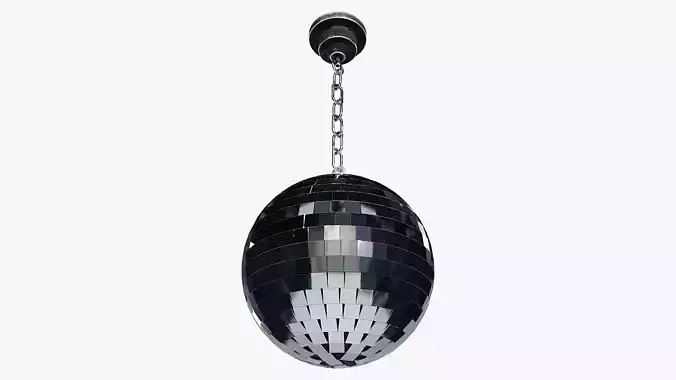Disco Mirror Ball - Animated Low-poly 3D model
