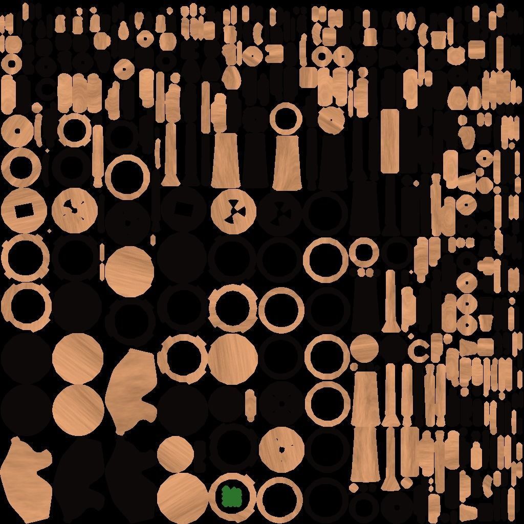 Chessboard chess set Low-poly 3D model_8