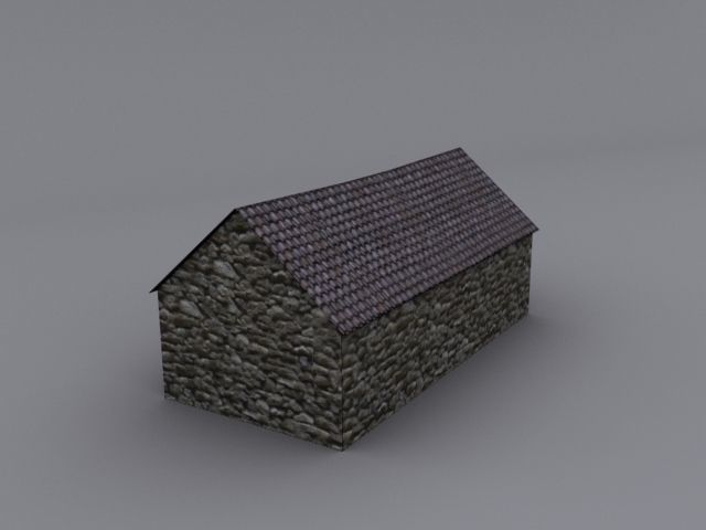 Derelict buildings Low-poly 3D model_5