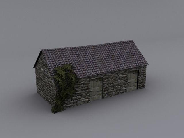 Derelict buildings Low-poly 3D model_4