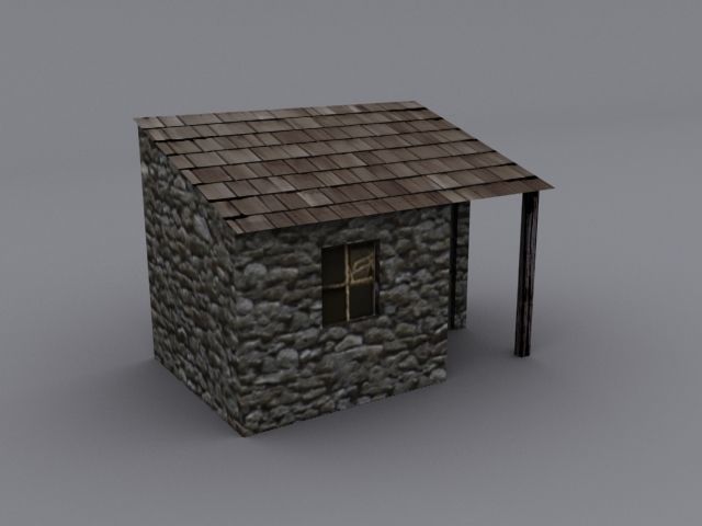 Derelict buildings Low-poly 3D model_10