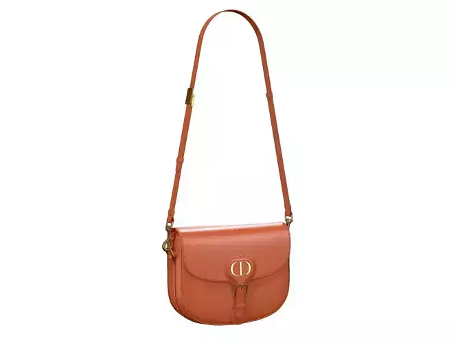 Dior Bobby Bag Medium Brown Leather Low-poly 3D model