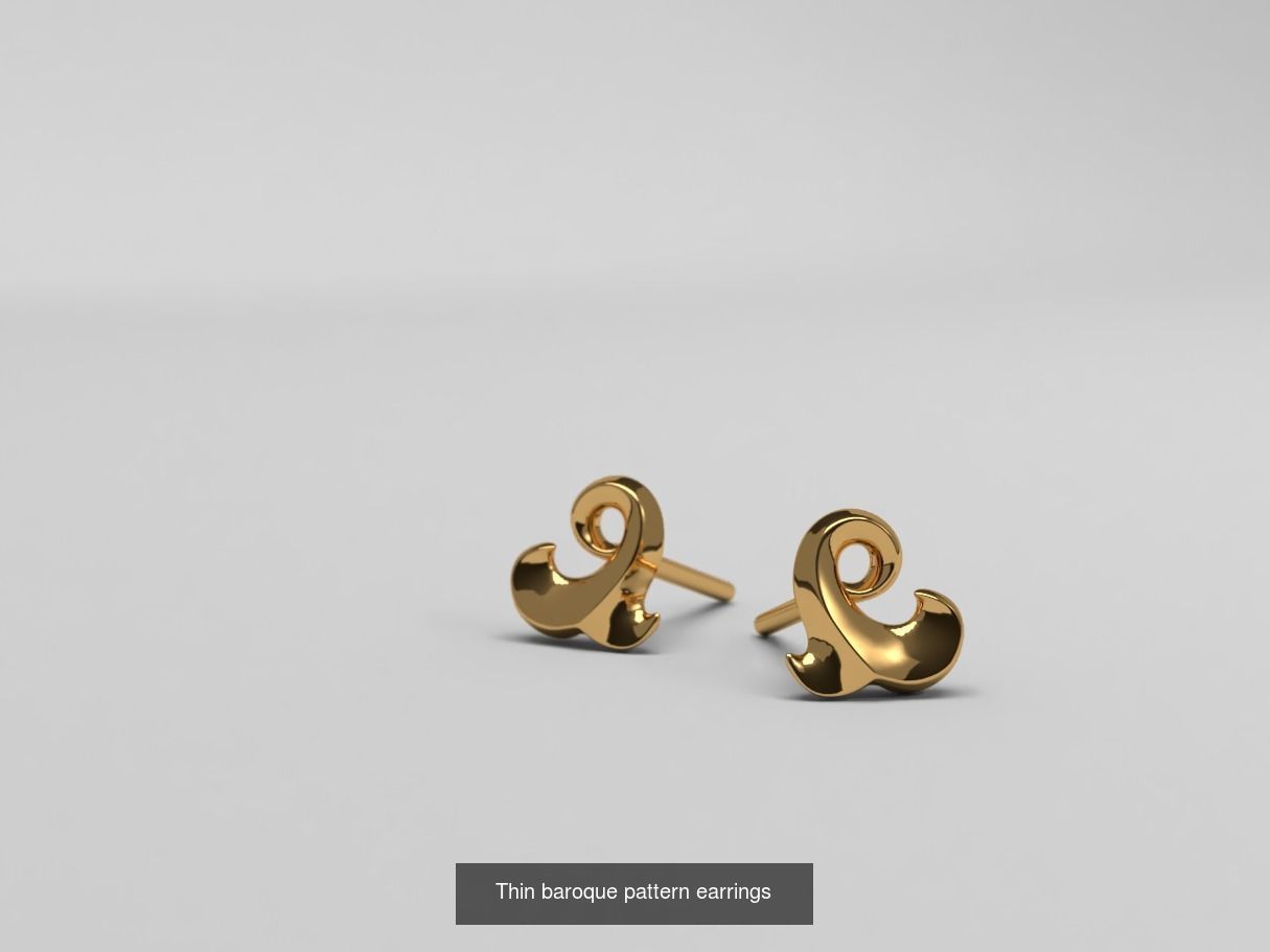 Baroque pattern jewelry collection  _2