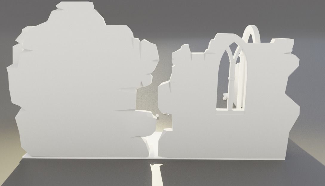 House Ruin 3D model Low-poly 3D model_7