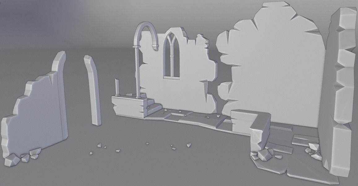 House Ruin 3D model Low-poly 3D model_13