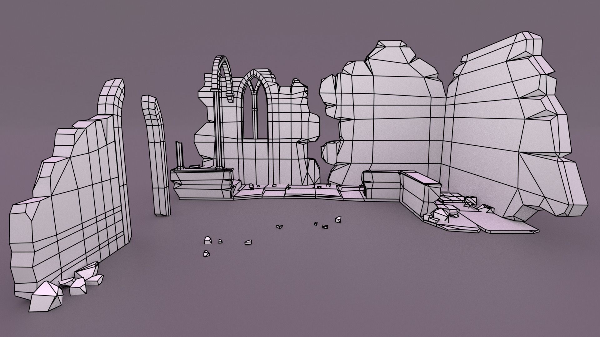 House Ruin 3D model Low-poly 3D model_18