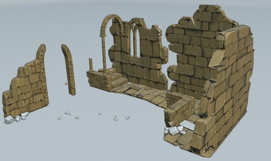 House Ruin 3D model Low-poly 3D model_15