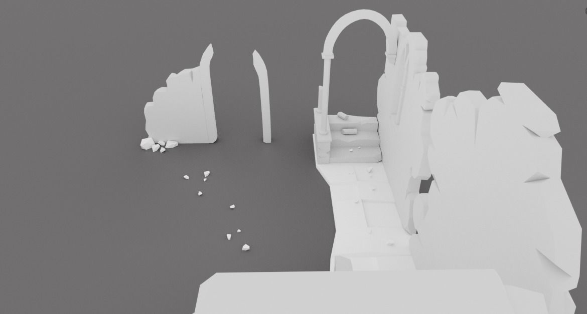 House Ruin 3D model Low-poly 3D model_6