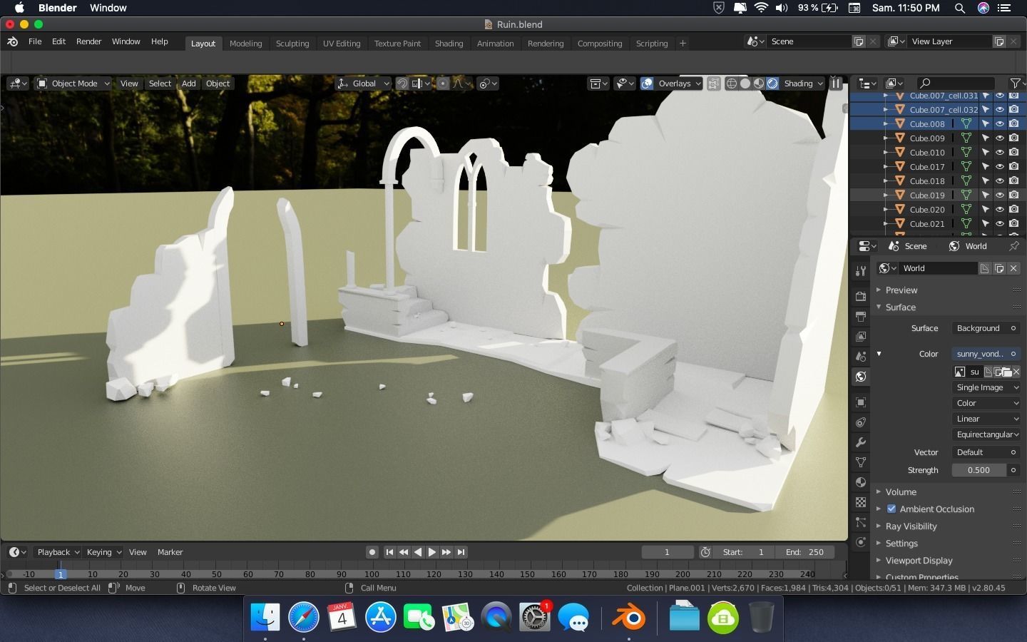 House Ruin 3D model Low-poly 3D model_16