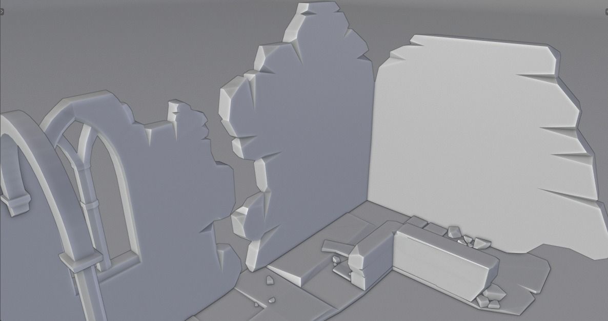 House Ruin 3D model Low-poly 3D model_11