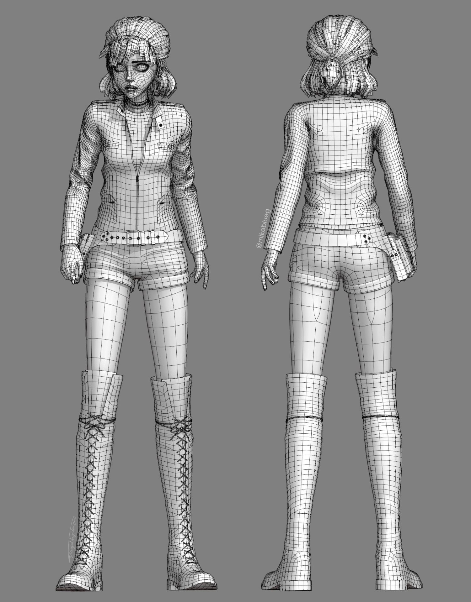 Laetitia Bresson Rigged - Lupin III The First Low-poly 3D model_7