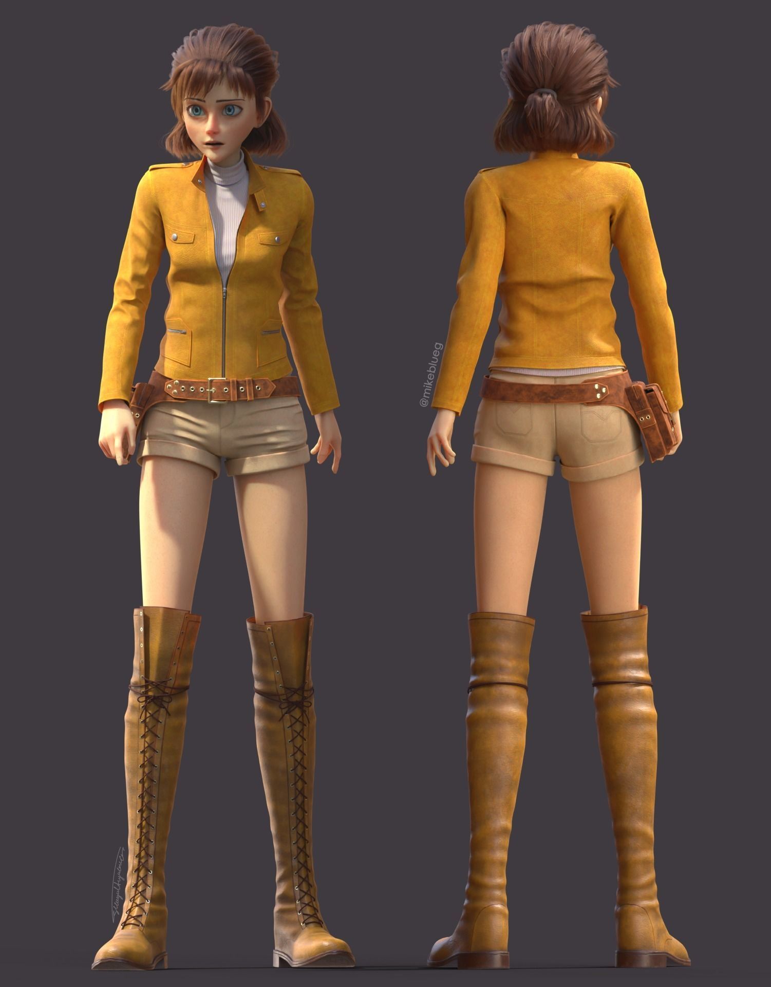 Laetitia Bresson Rigged - Lupin III The First Low-poly 3D model_5