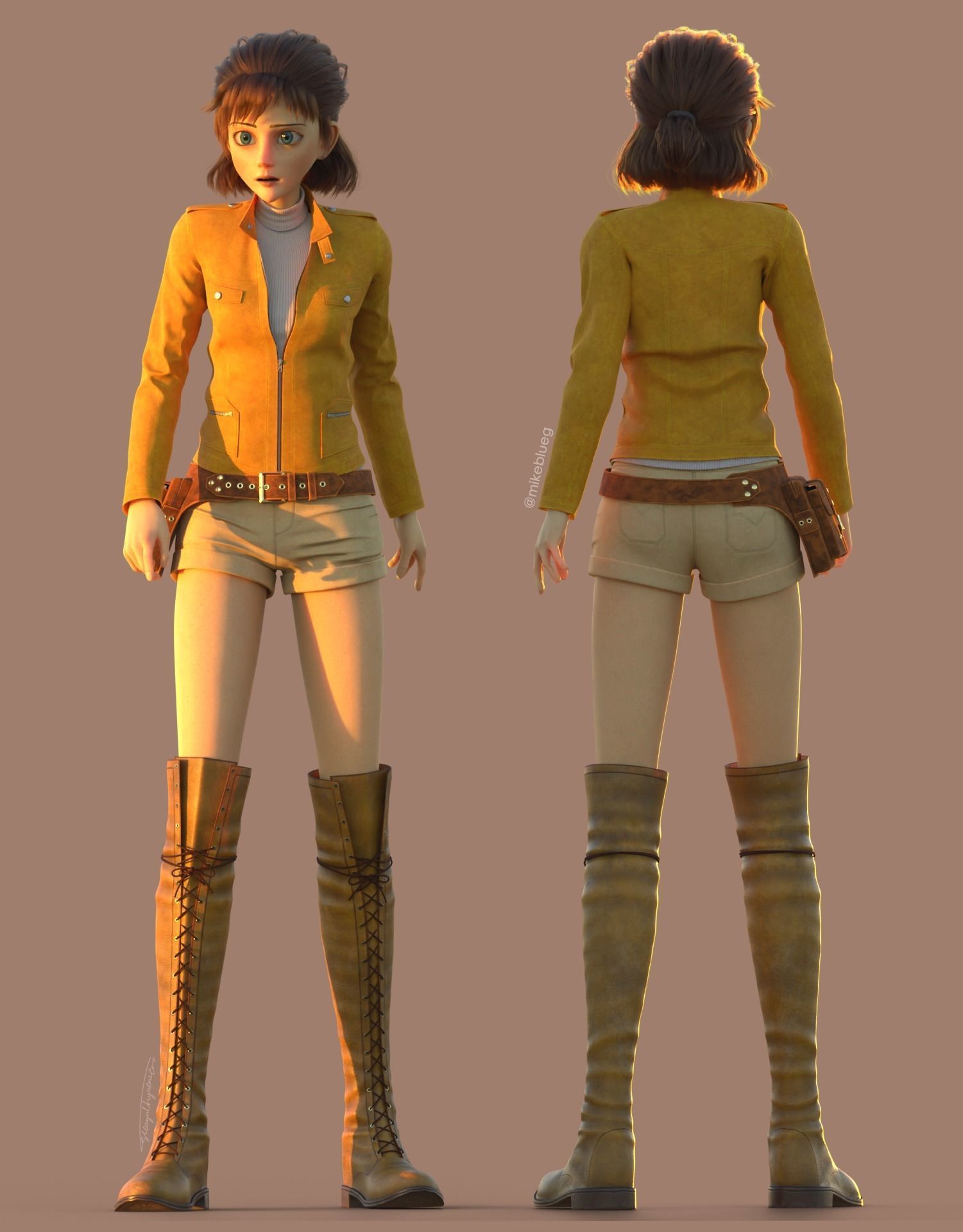 Laetitia Bresson Rigged - Lupin III The First Low-poly 3D model_6