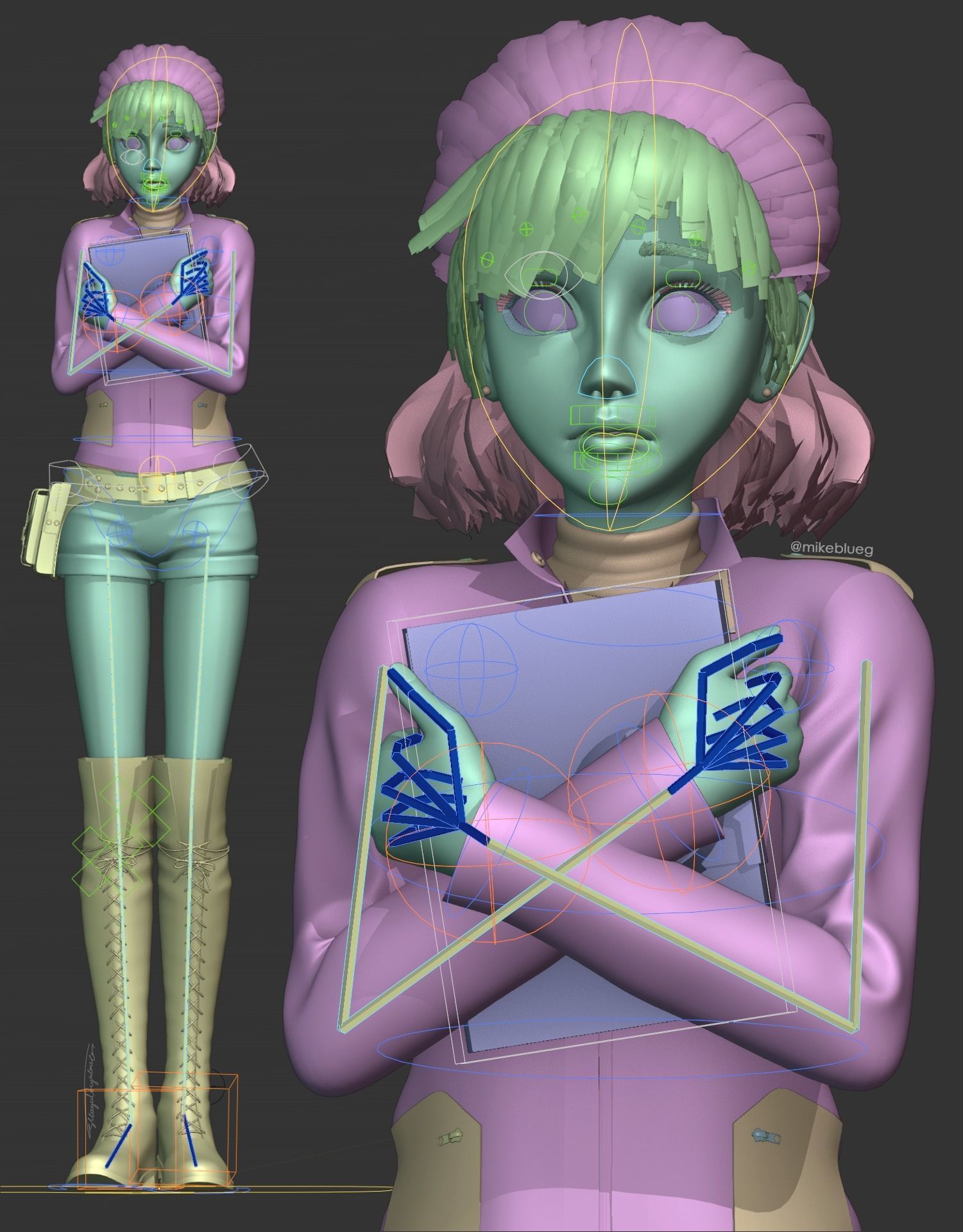 Laetitia Bresson Rigged - Lupin III The First Low-poly 3D model_4