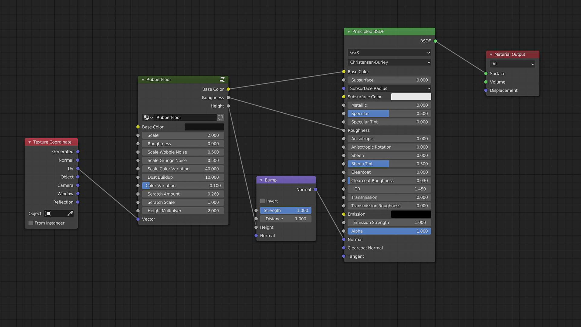 Procedural Rubber Floor Shader 3D model_4