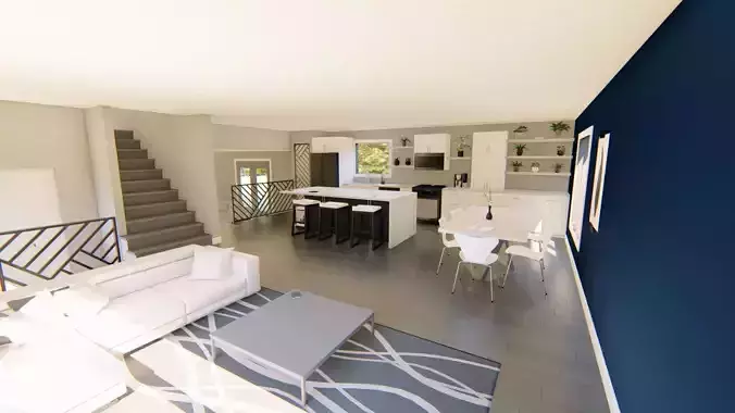 Kitchen Model living room of person floor plan