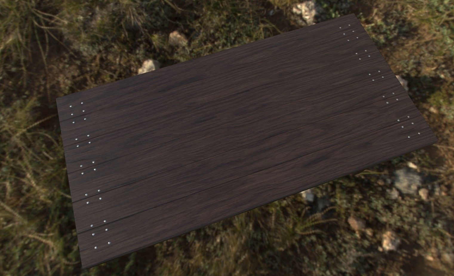 Wooden table - Lowpoly for games - Bhslide Low-poly 3D model_3