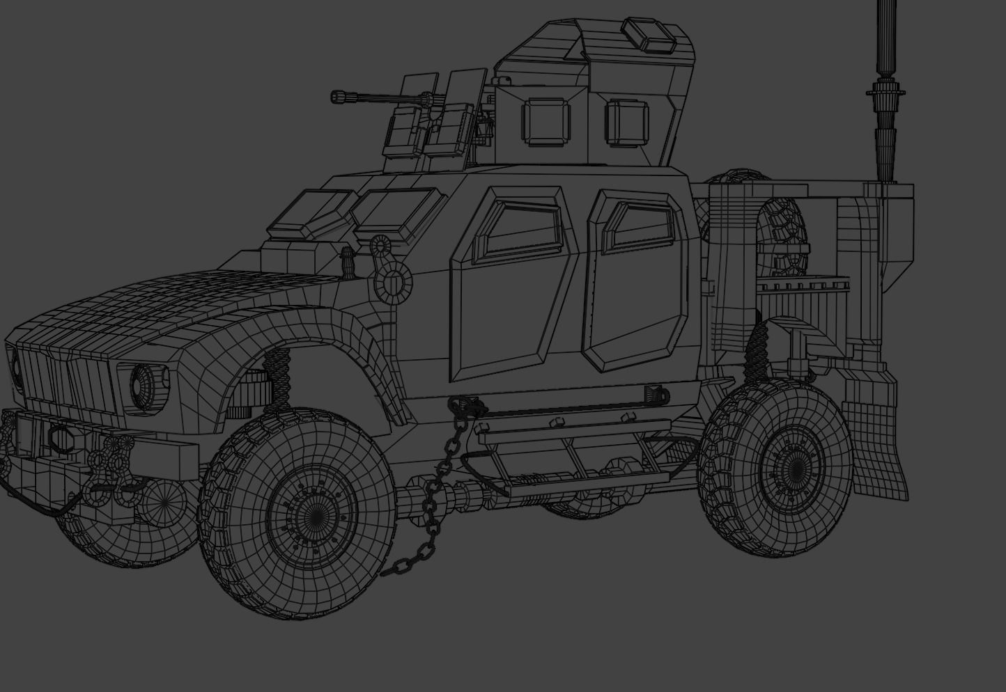 Osh-Kosh MATV Low-poly 3D model_1