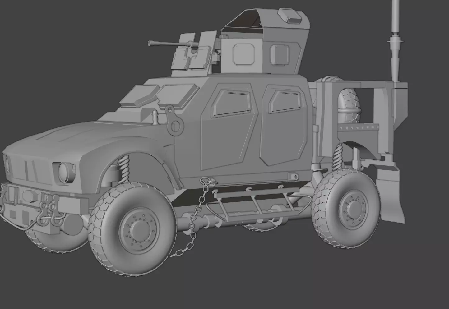 Osh-Kosh MATV Low-poly 3D model_0