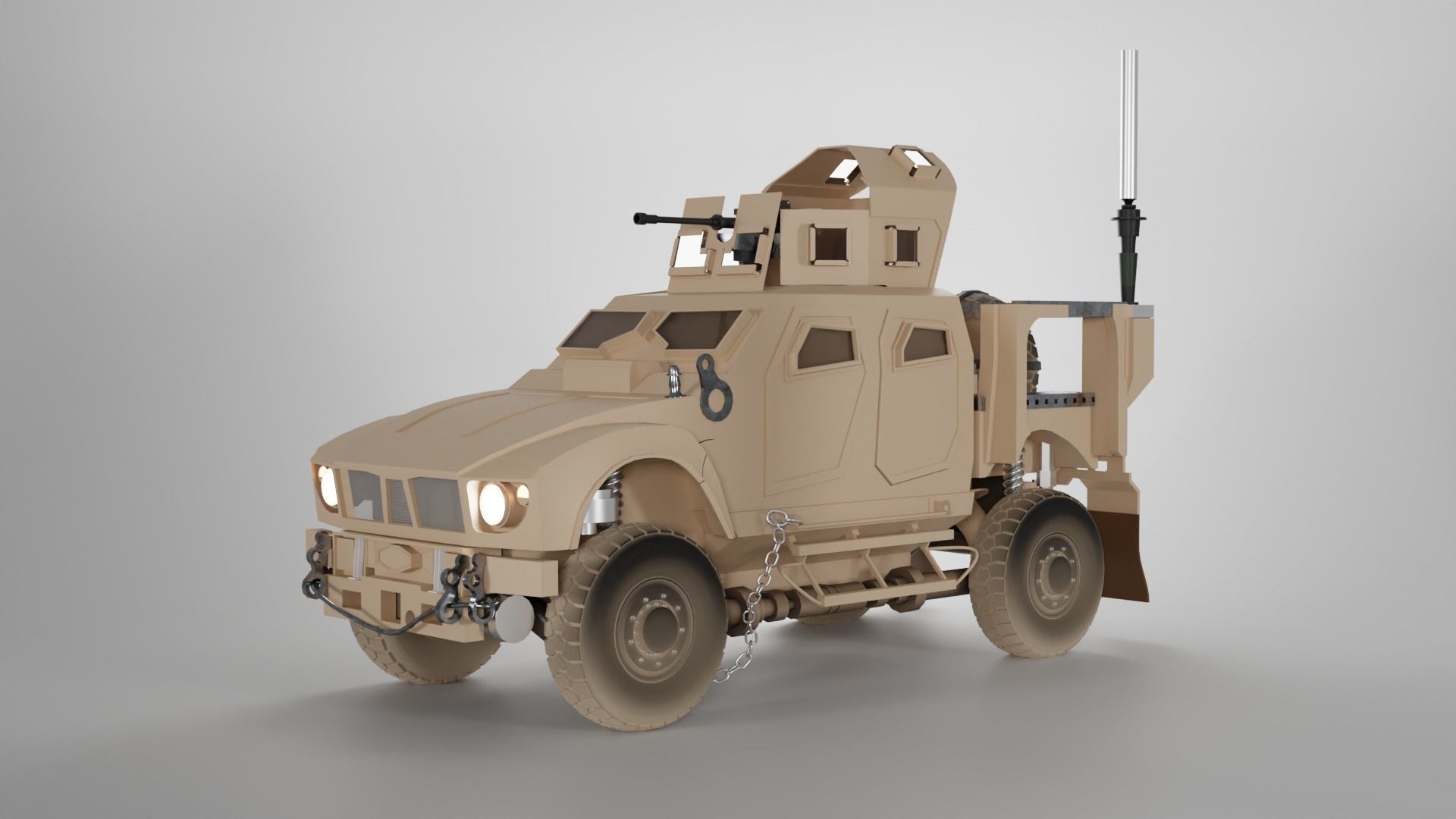 Osh-Kosh MATV Low-poly 3D model_3