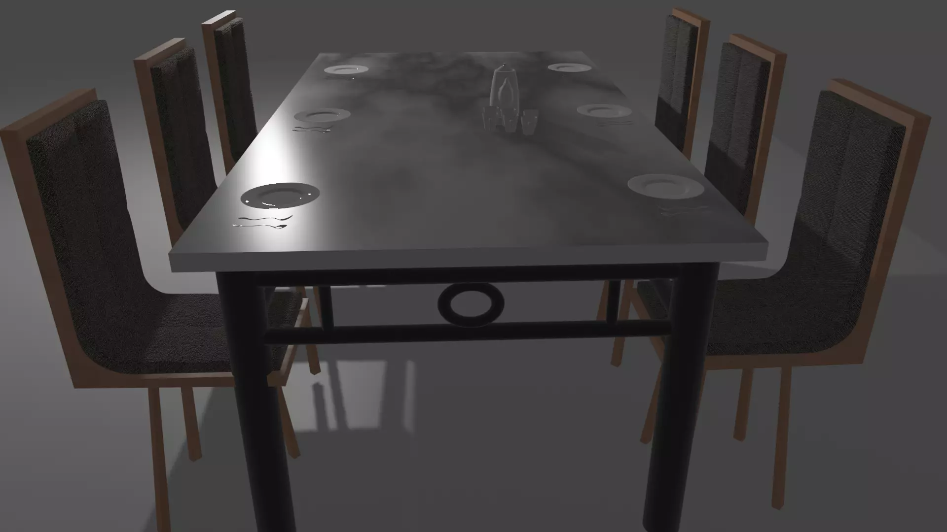 ceramic dining table 3D model_0