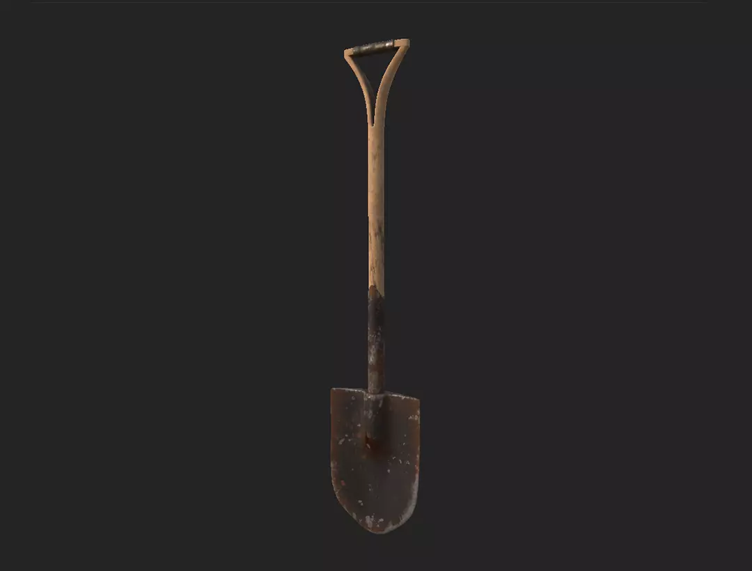 Farmer Shovel Low-poly 3D model