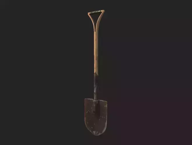 Farmer Shovel Low-poly 3D model