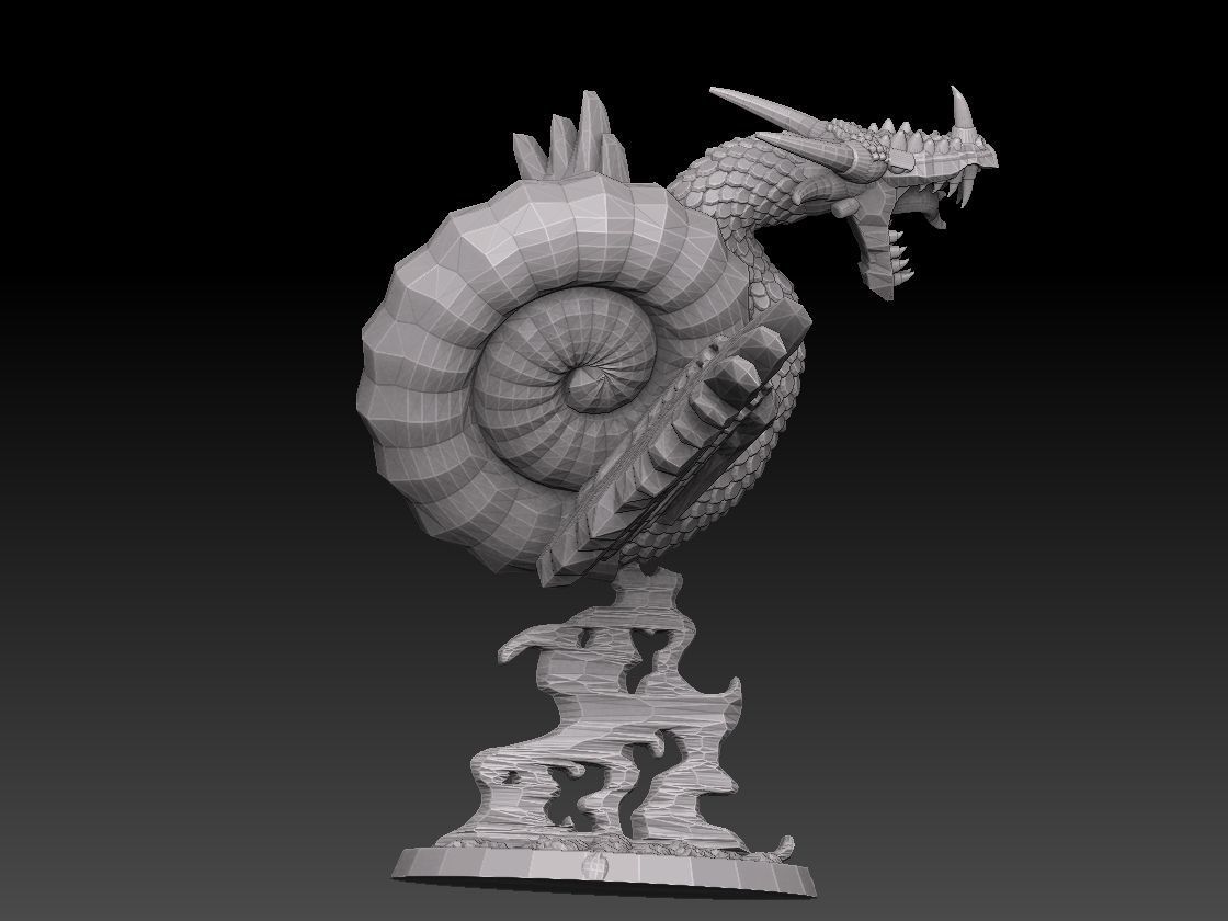 Nautiloid Dragon 3D print model_5