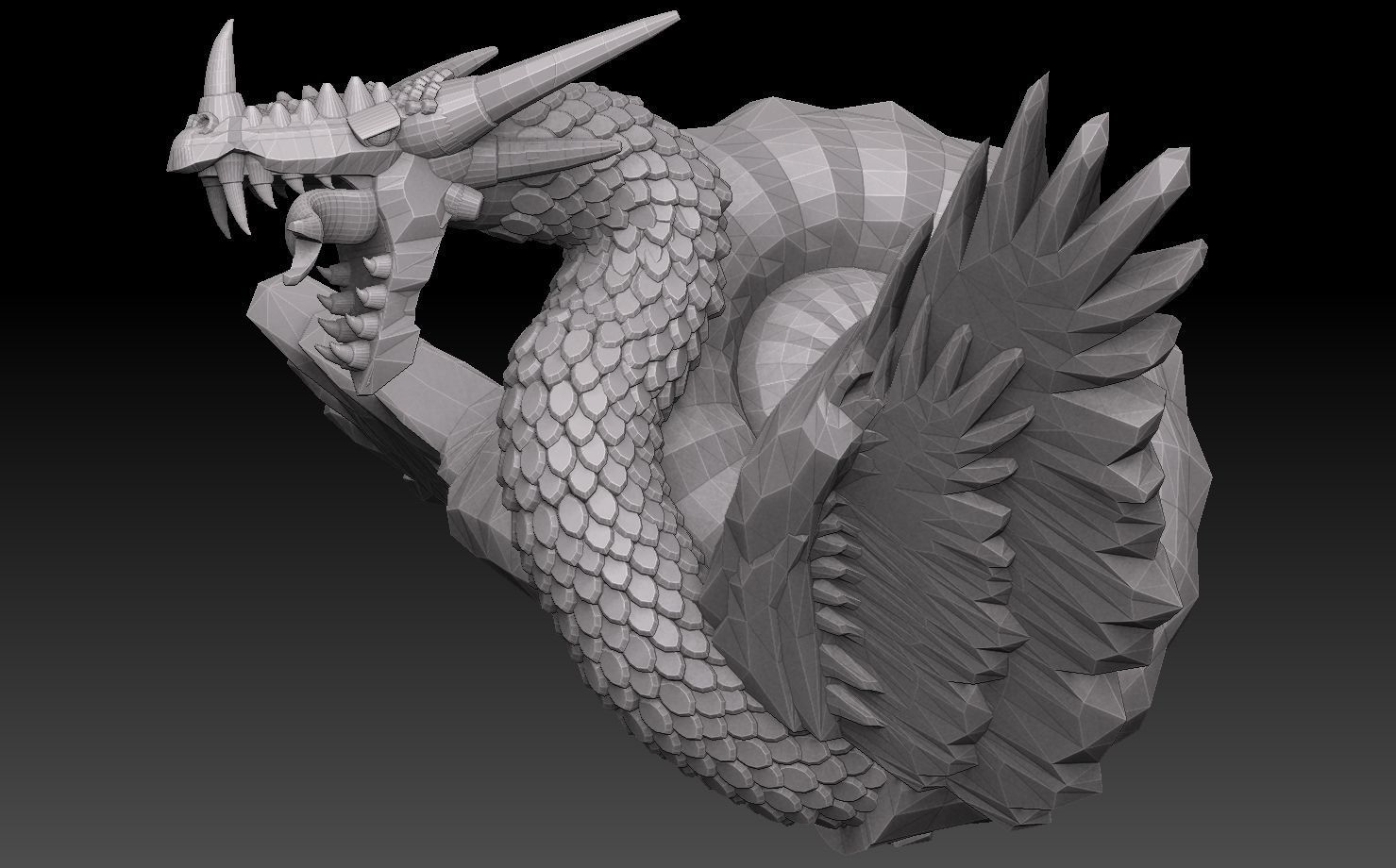 Nautiloid Dragon 3D print model_4
