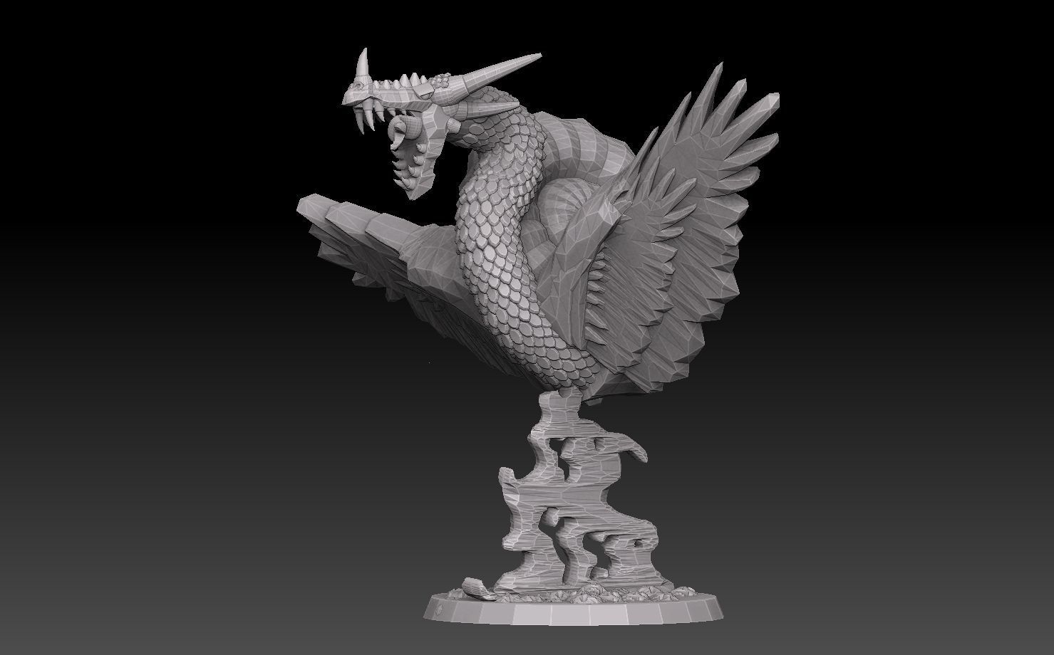 Nautiloid Dragon 3D print model_9