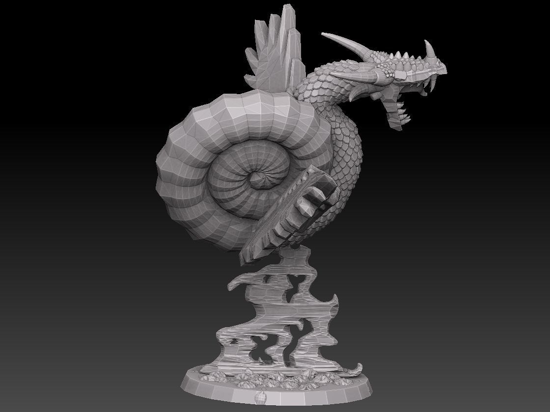 Nautiloid Dragon 3D print model_1