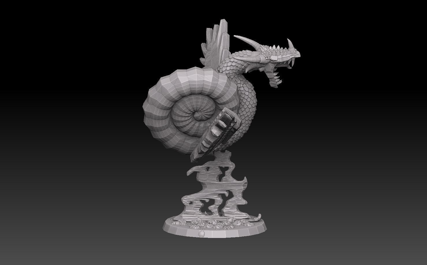 Nautiloid Dragon 3D print model_8