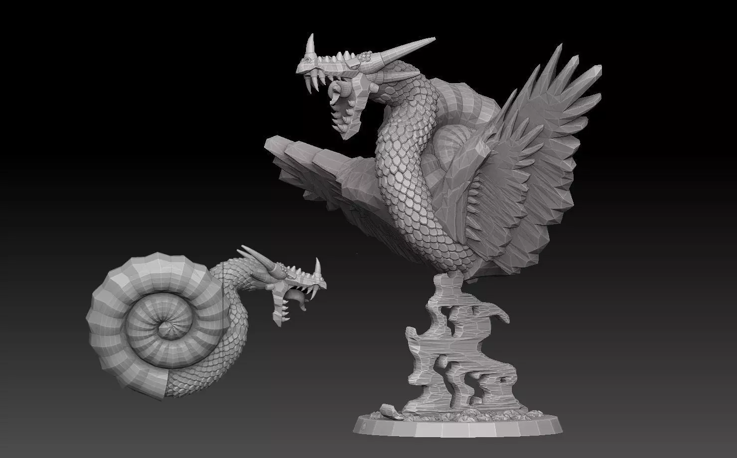 Nautiloid Dragon 3D print model_0