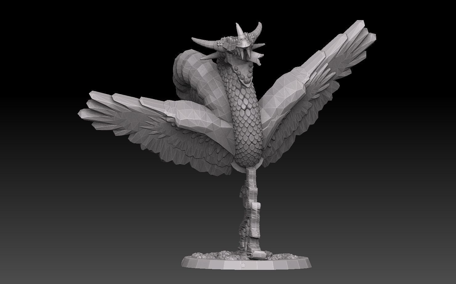 Nautiloid Dragon 3D print model_3