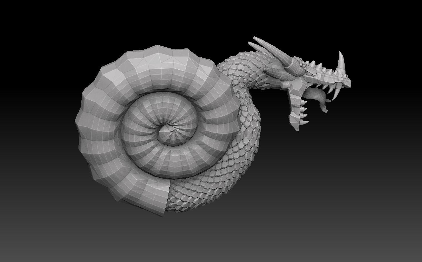 Nautiloid Dragon 3D print model_10