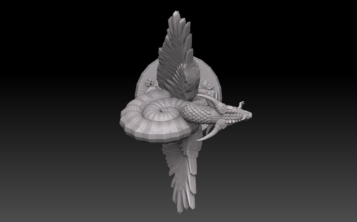 Nautiloid Dragon 3D print model_6