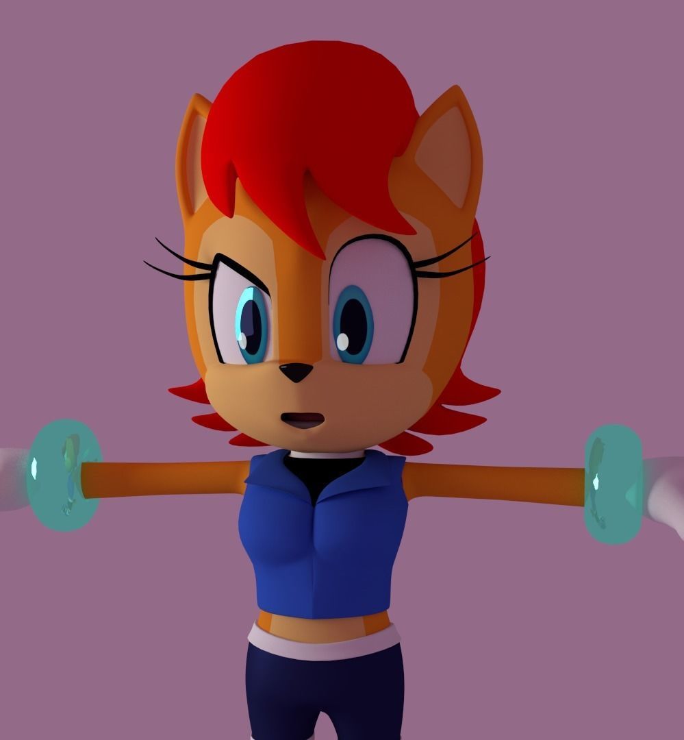 Sally Acorn Model 3D model_4