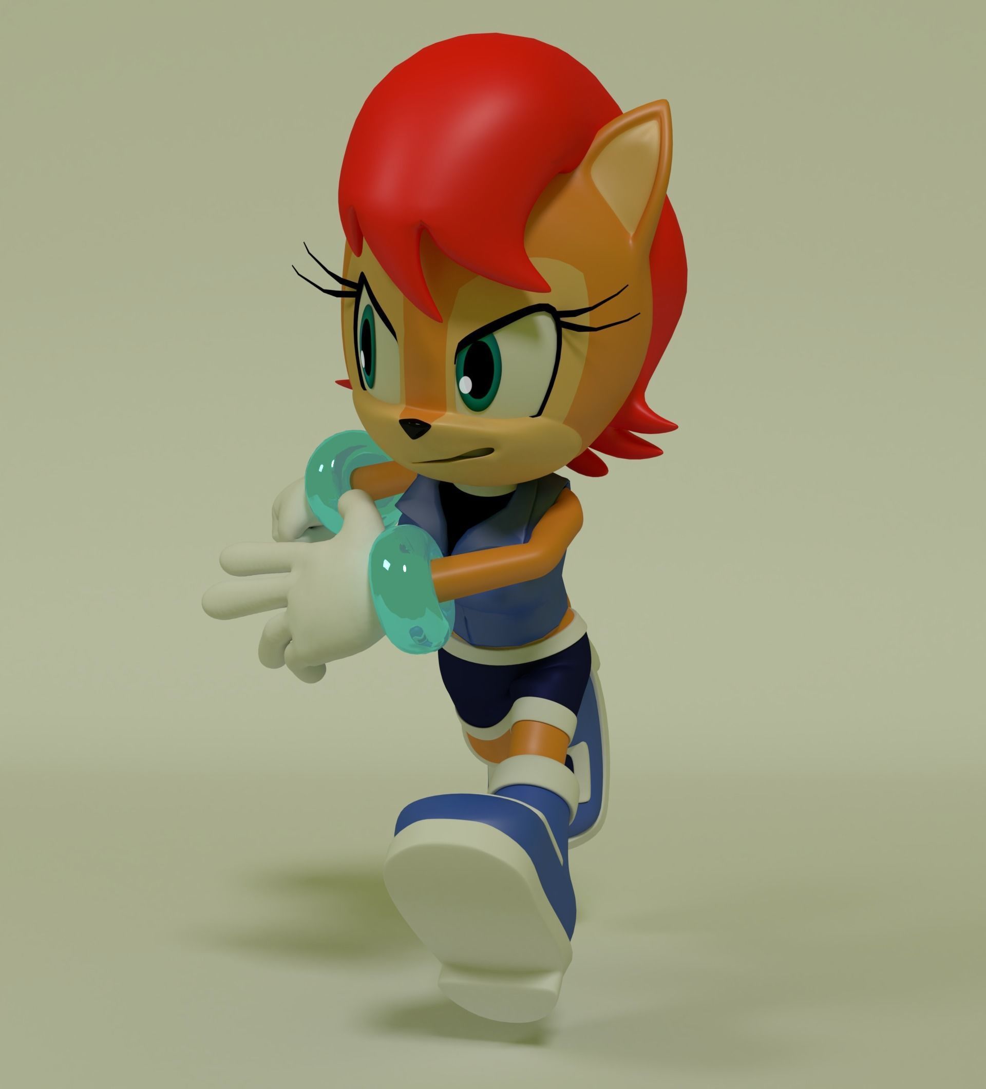 Sally Acorn Model 3D model_2