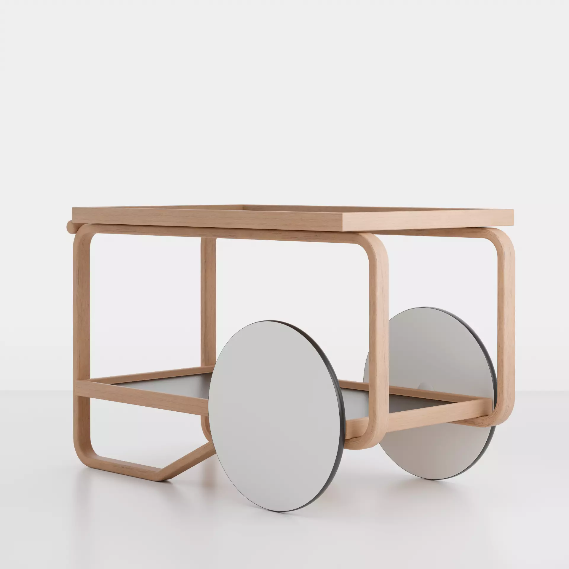 Alvar Aalto-Artek serving trolley 901 3D model_2
