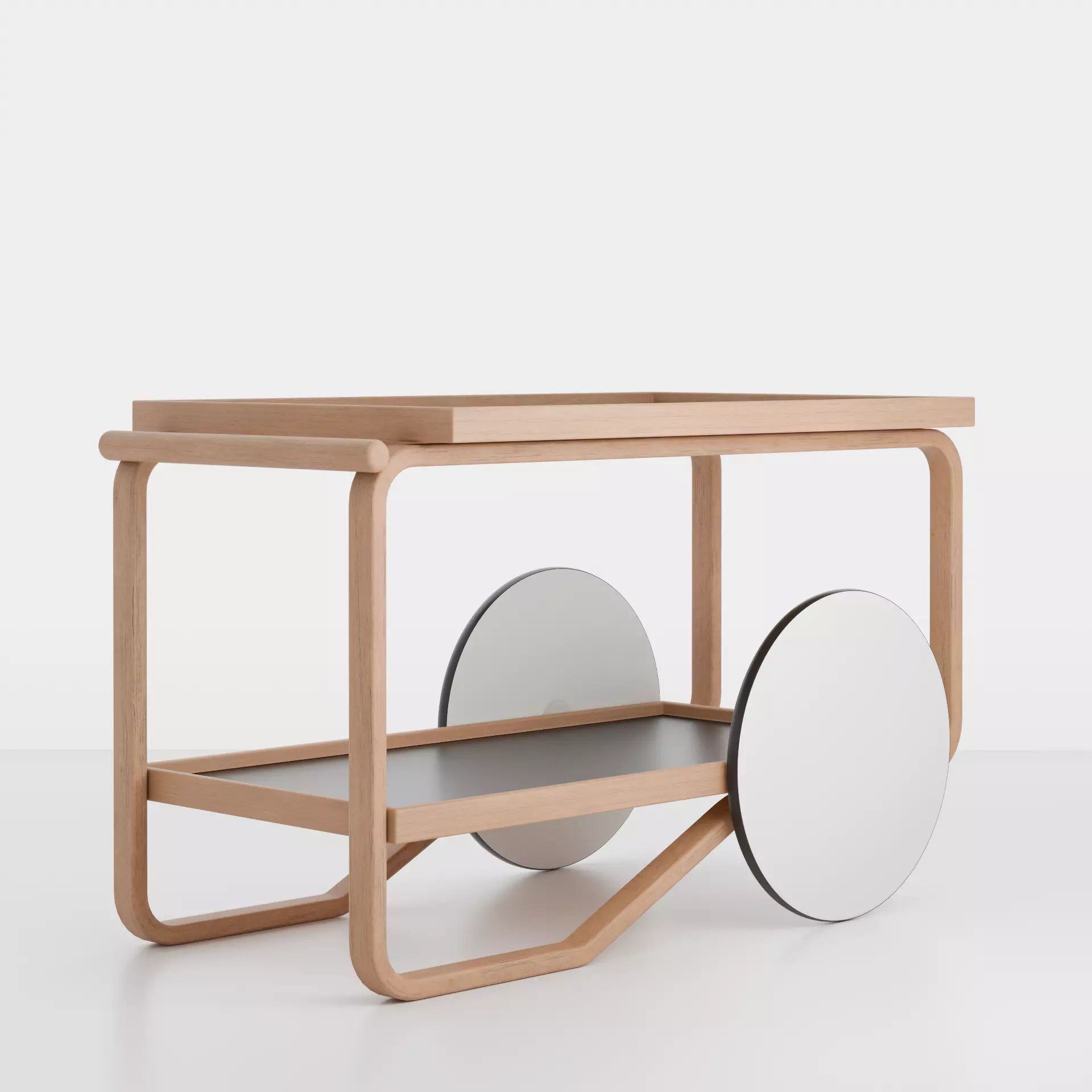 Alvar Aalto-Artek serving trolley 901 3D model_1