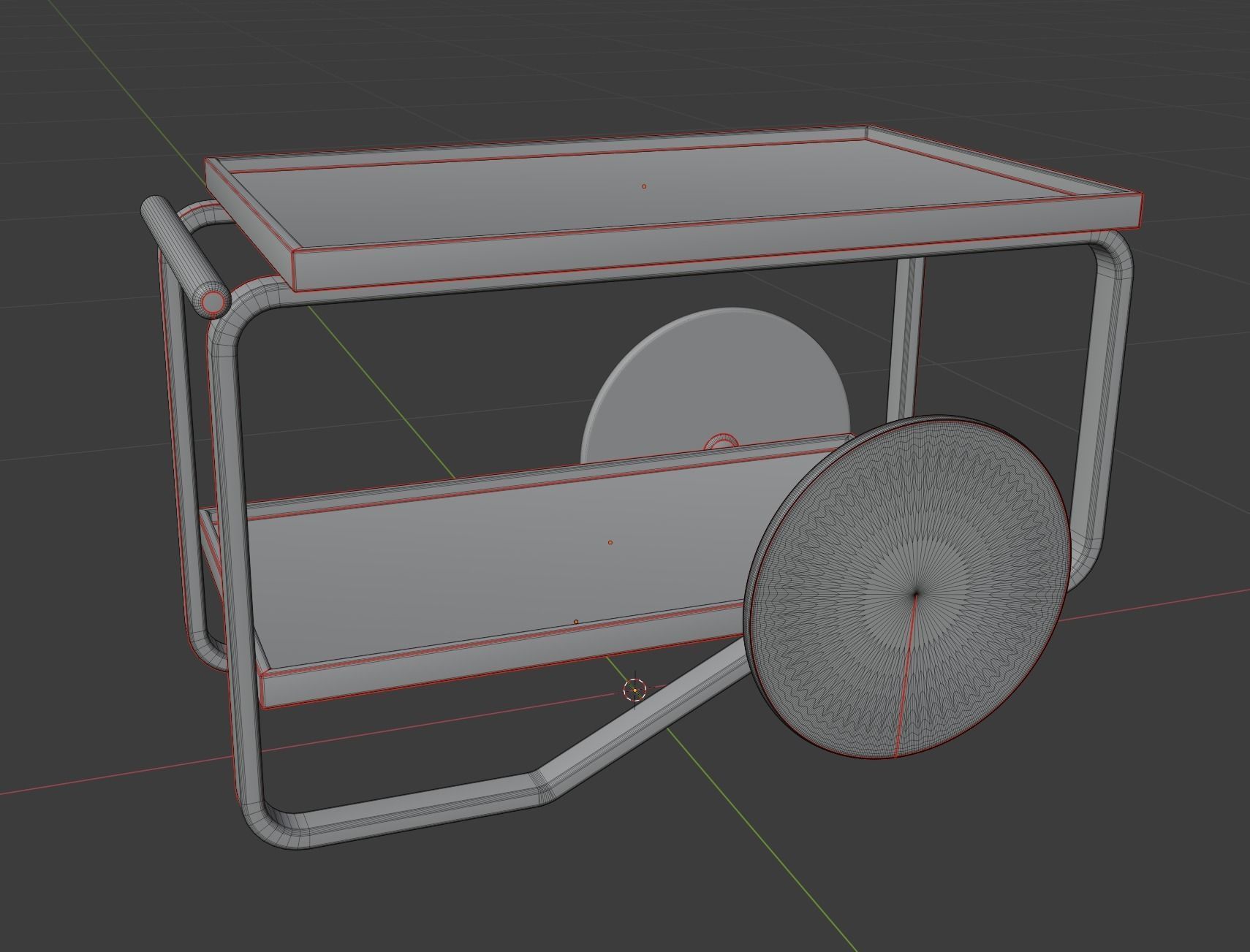 Alvar Aalto-Artek serving trolley 901 3D model_4