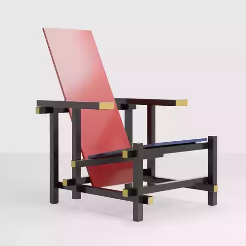 Rietveld- Red and blue chair