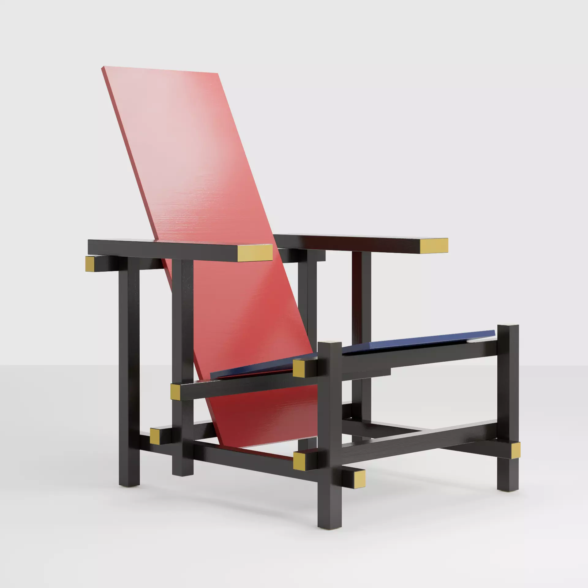 Rietveld- Red and blue chair 3D model_0