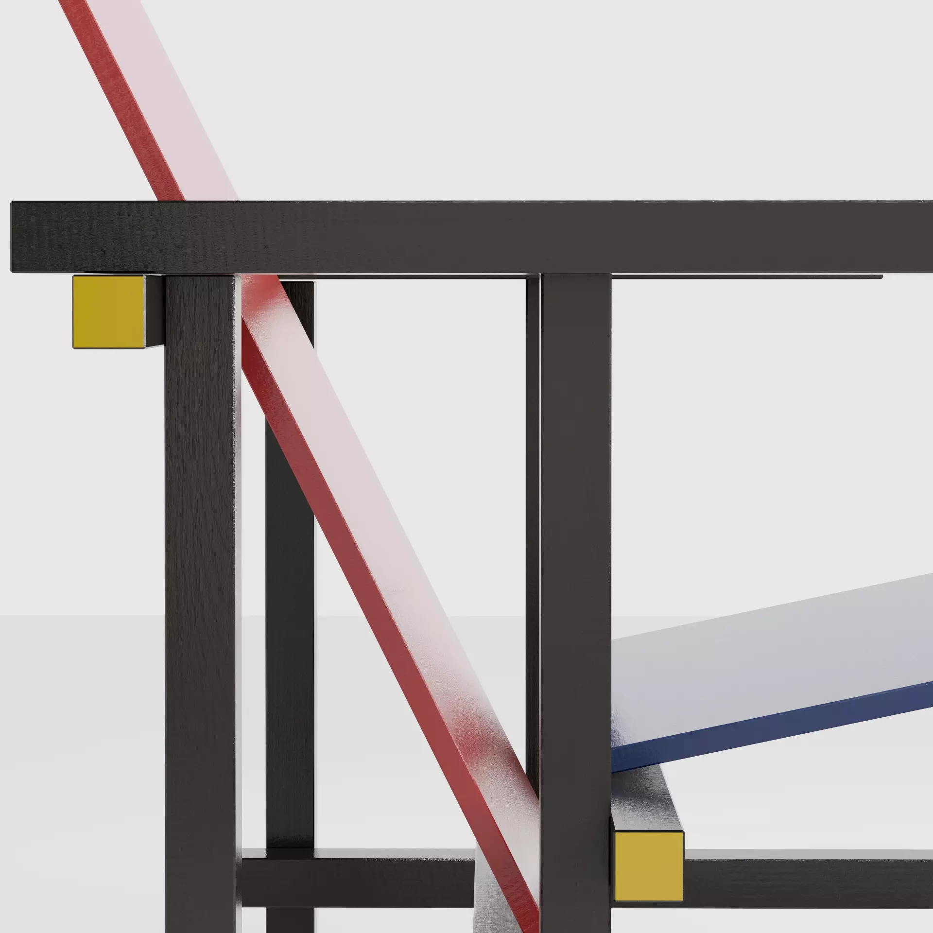 Rietveld- Red and blue chair 3D model_3